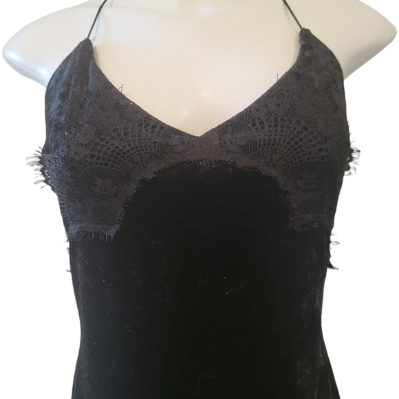 Guess velour/velvet bodycon dress mini dress square neck black night out - Picture 5 of 9